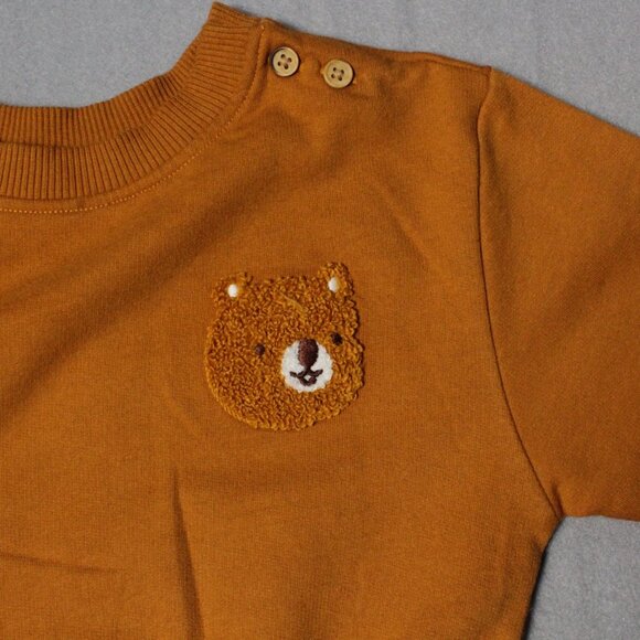 Cat & Jack Baby 2-Piece Set Bear Pullover & Jeans Outfit 6–9 Months - Picture 3 of 10